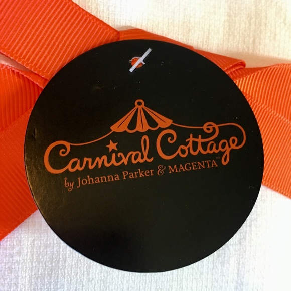 2 Halloween Johanna Parker Witch Teapot Kitchen Towels Ric Rac Ribbon Edge - Picture 6 of 7